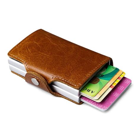 leather rfid blocking credit card holder|rfid card holder wallet.